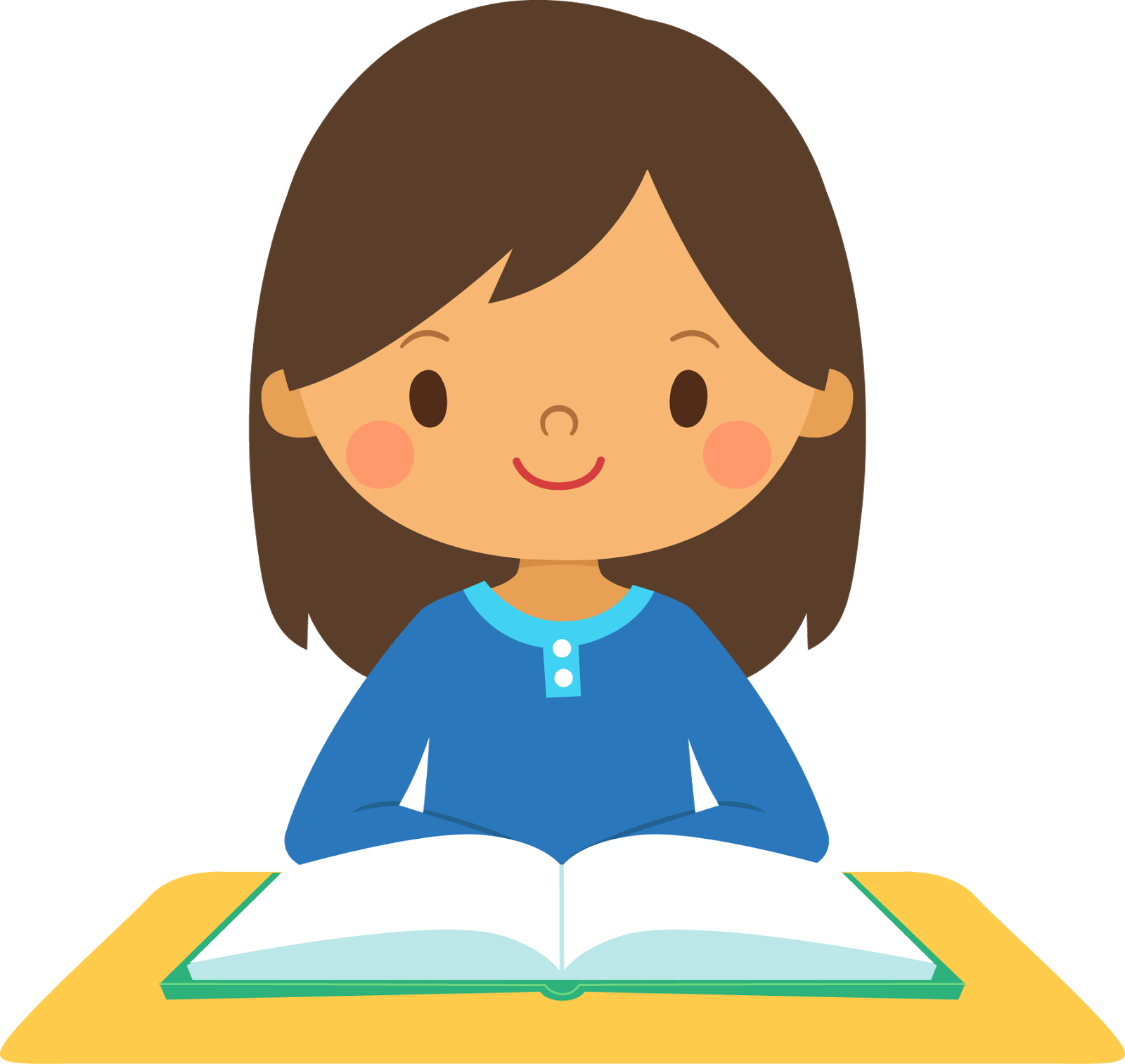 free clipart girl reading - photo #16