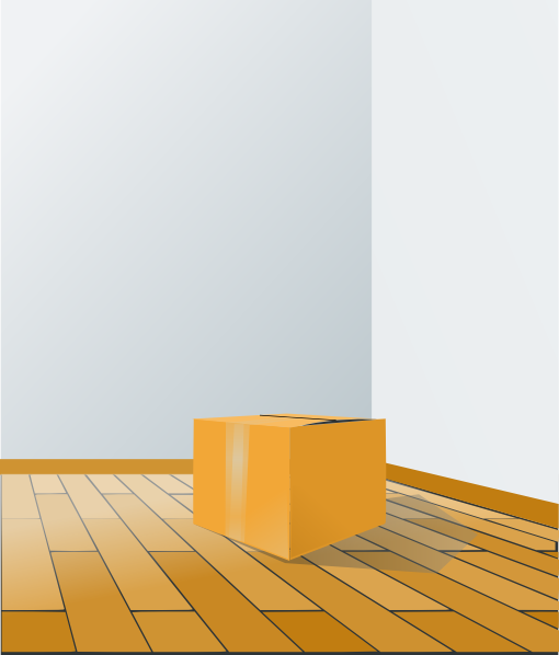 Box Over Wood Floor Clip Art