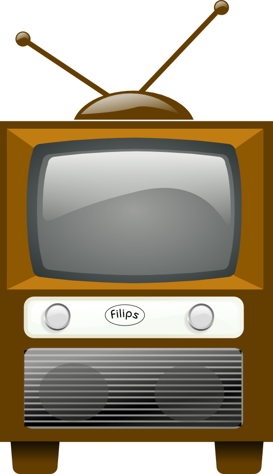 Vintage Television Set Clipart