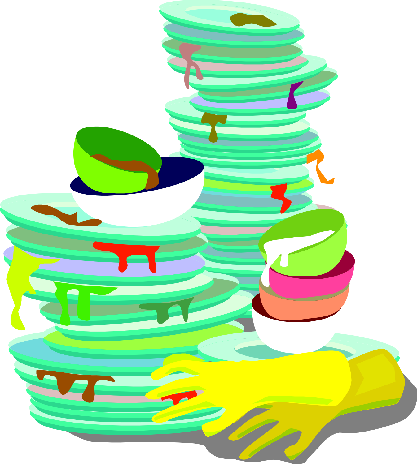 Clip Art Stack Dishes Clipart