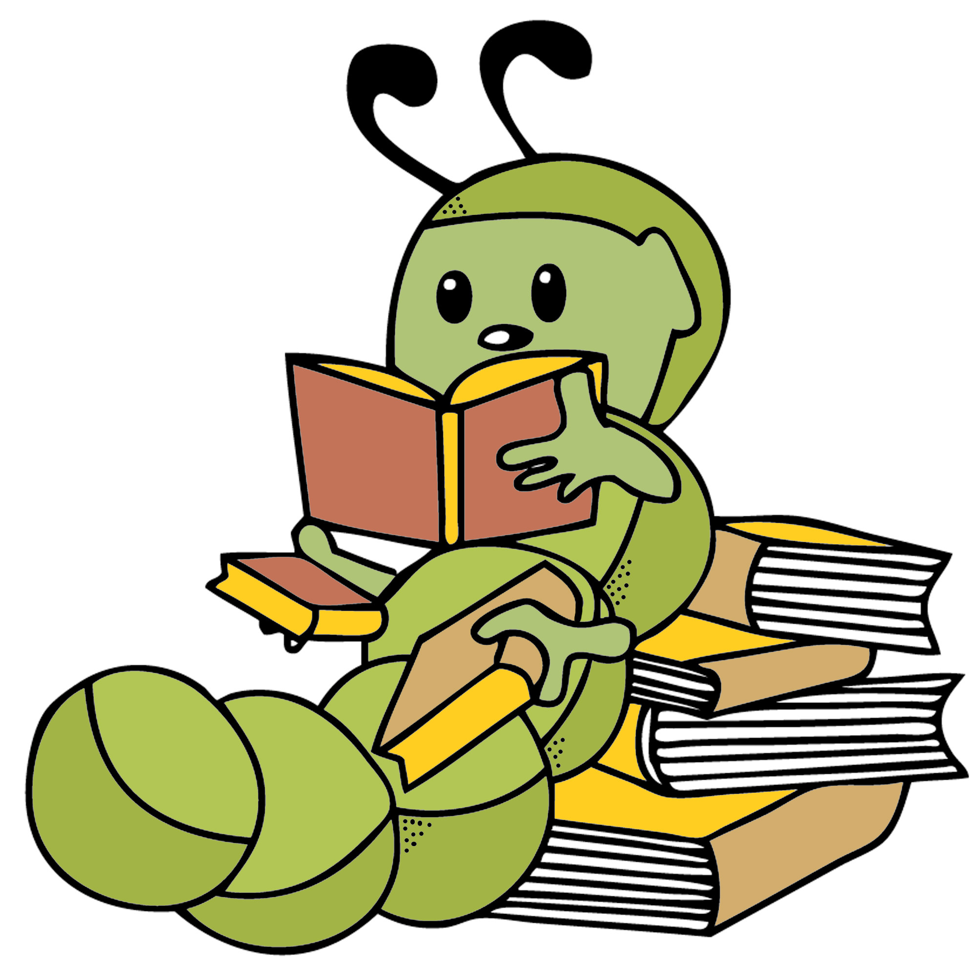 free animated bookworm clipart - photo #14
