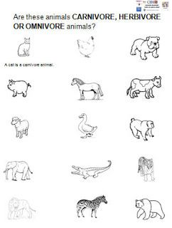 herbivore carnivore omnivore worksheet - Clip Art Library