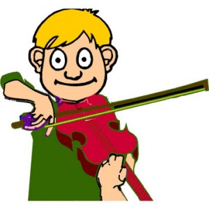 Playing Violin Clipart