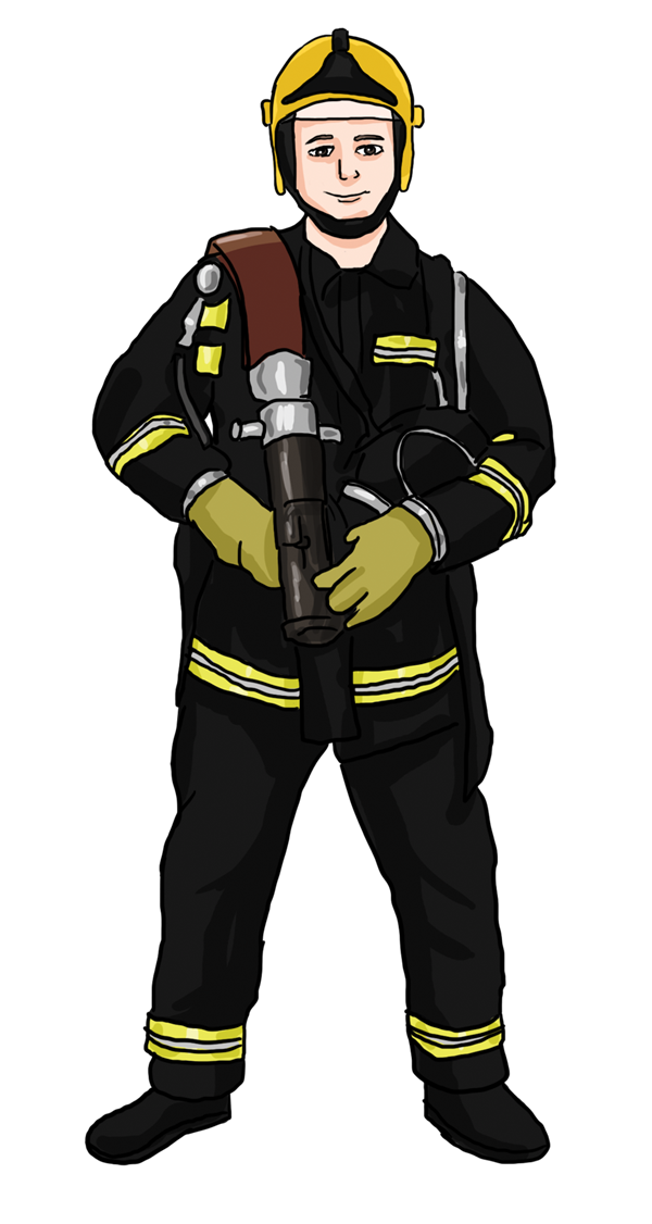 Fireman free to use clipart image