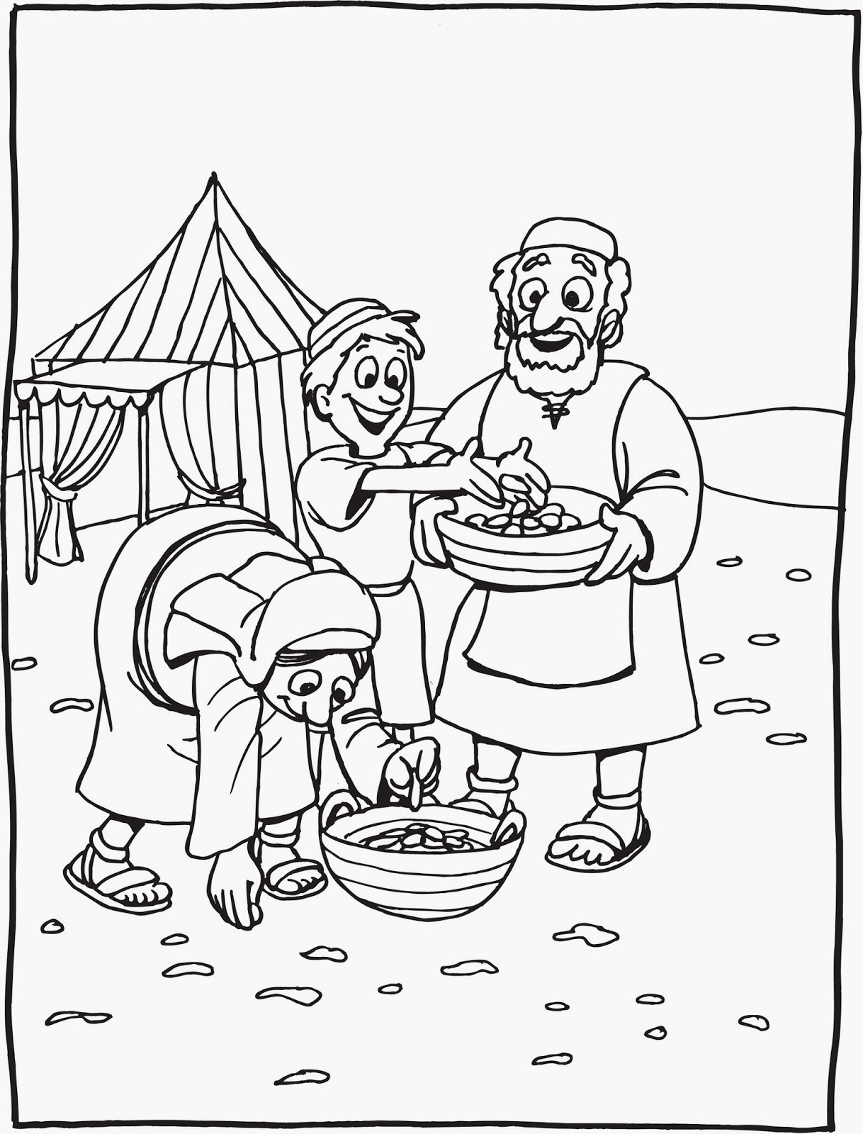 food from heaven coloring pages