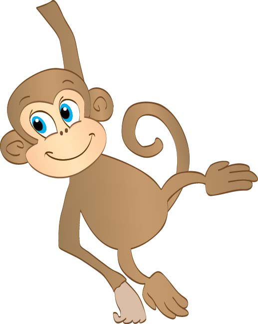 Cartoon monkey hanging upside down clipart free clip art image