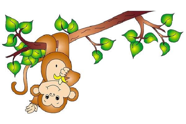 Hanging Monkey Clipart Black And White