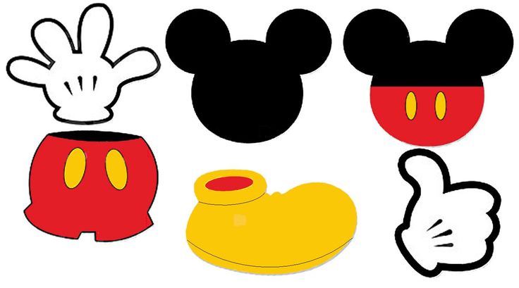 Mickey Mouse Shoes Clipart