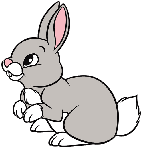 Rabbit bunny clipart black and white free clipart image 3
