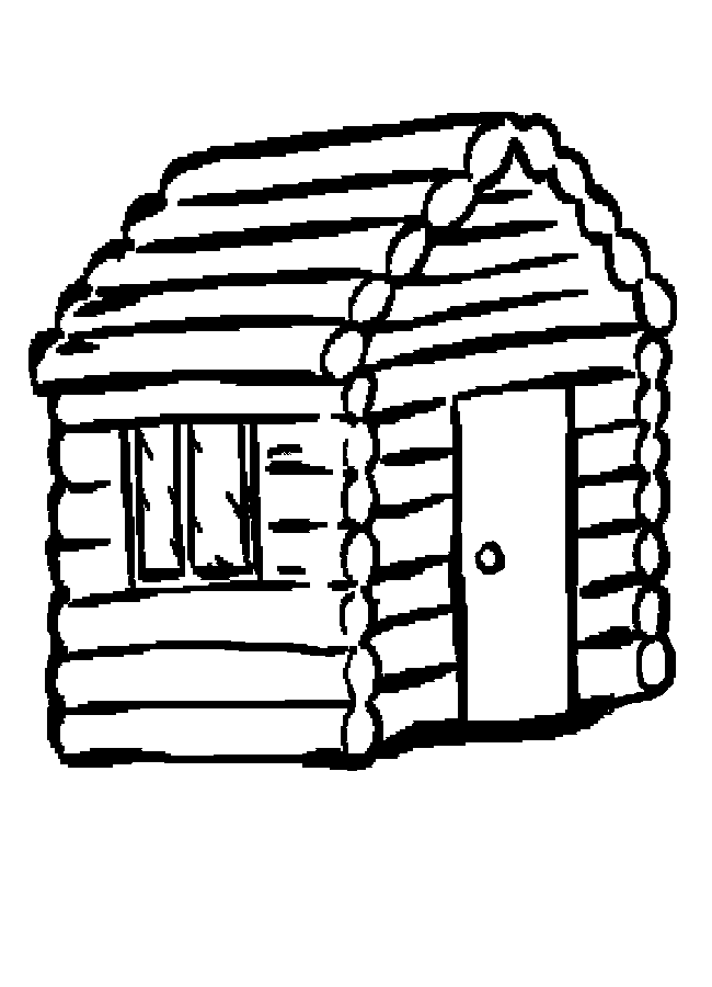 Clip Art Black And White Log Cabin Clipart