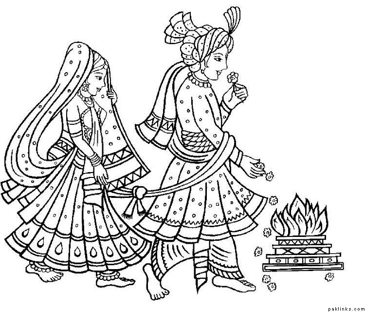 indian marriage ceremony drawing - Clip Art Library