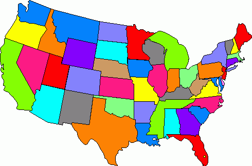 Us map pictures of a map clipart image