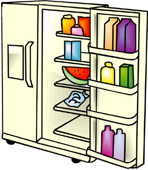 Refrigerator Cleaning Clipart