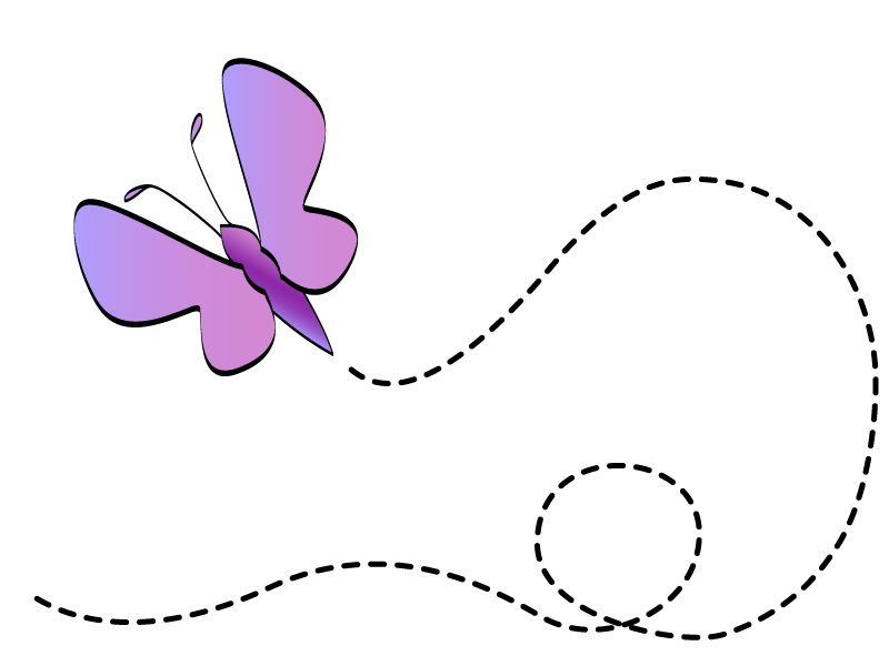 Butterfly Flying Away Clipart