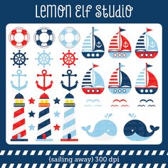 Sailing , Nautical Party Ideas, Clipart and Graphics
