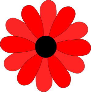 Red Daisy Clipart