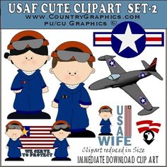 Military Digital Clip Art Graphics Cute 