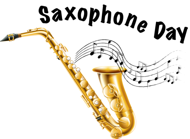 saxophones clipart heart