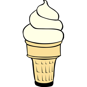 cone soft vanilla clipart, cliparts of cone soft vanilla free 