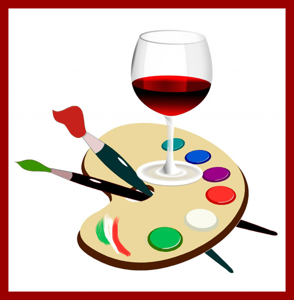 clipart for wine glass painting - photo #47