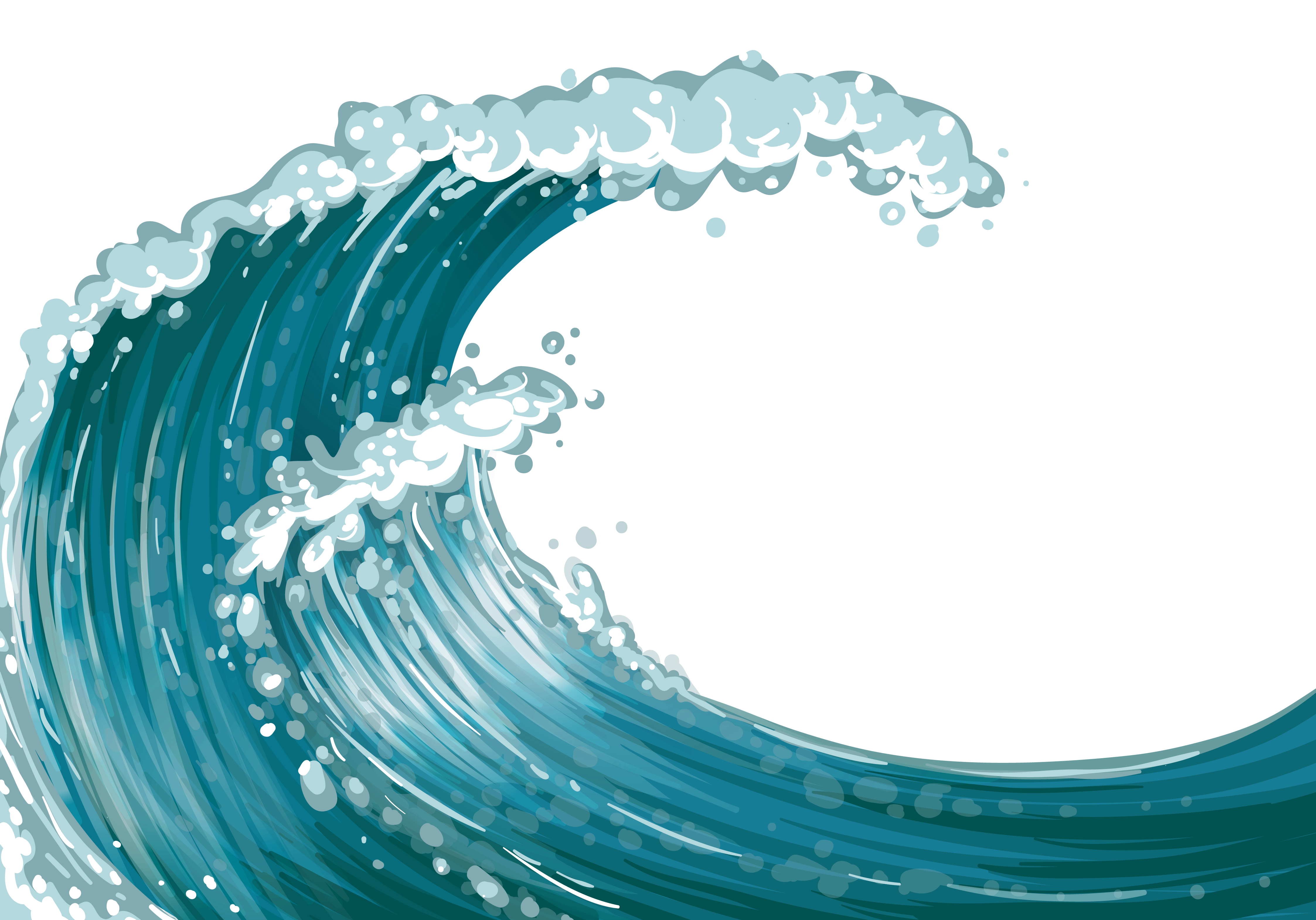Waves waterline wave blue clip art high quality clip art