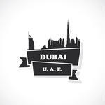Vector Dubai Illustration Landscape City Skyline, Clip Art