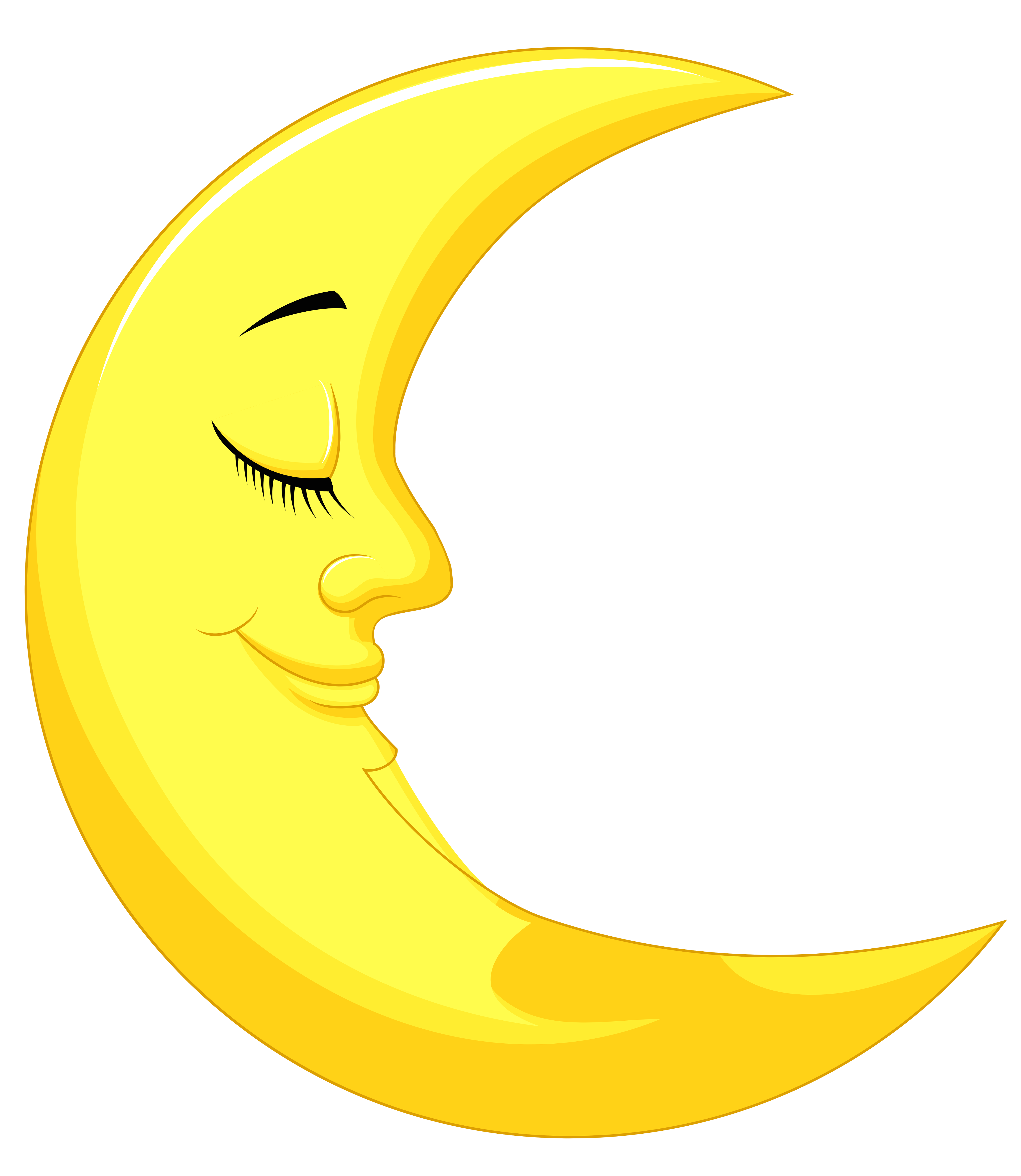 sleeping moon png - Clip Art Library