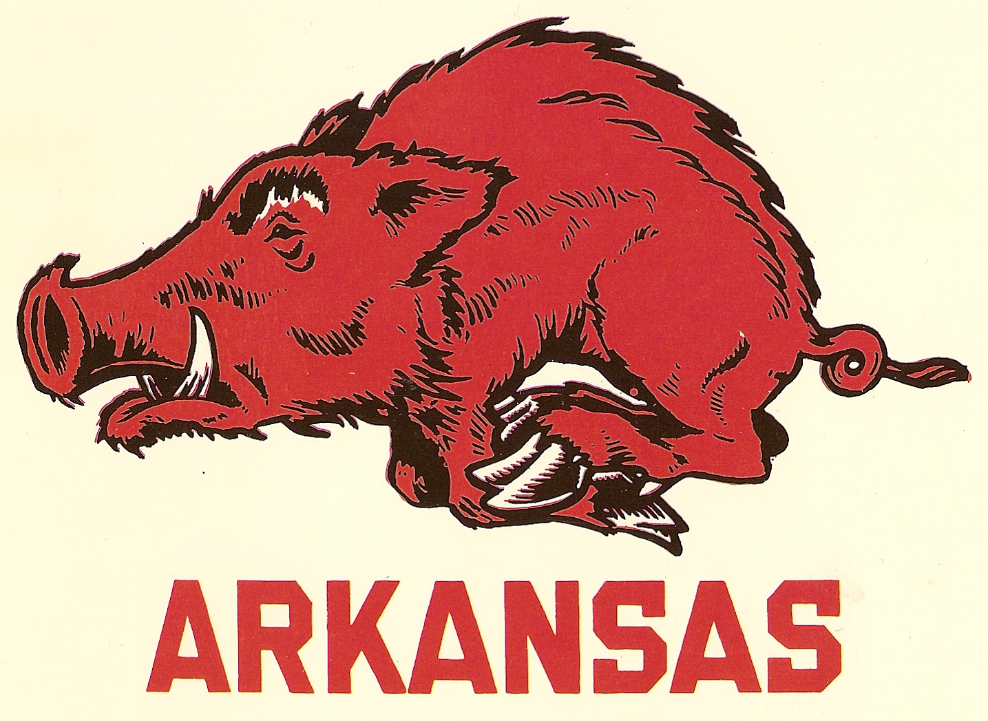 Image of Arkansas Razorback Clipart Razorback Boar Logo 1 7
