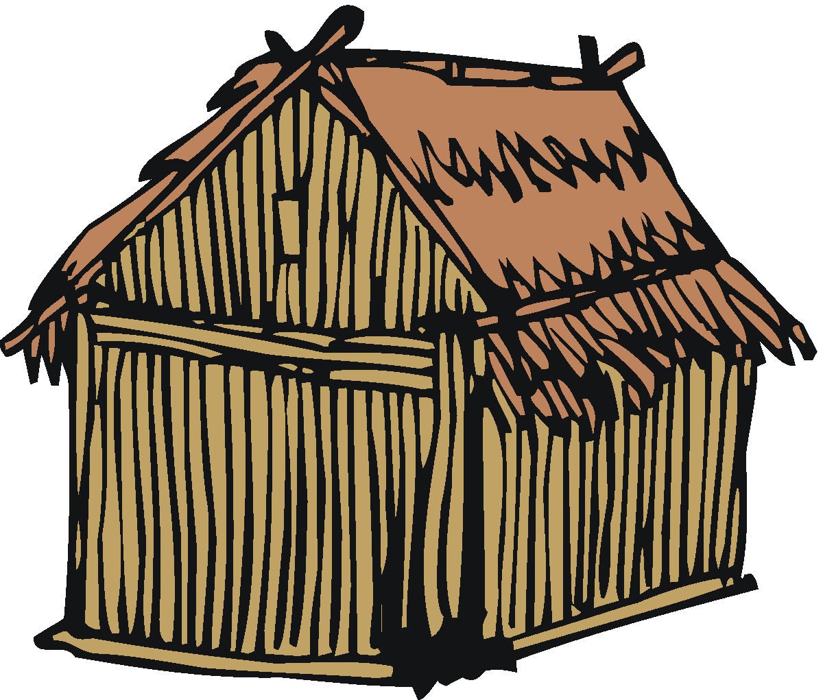 hut clipart black and white - photo #23