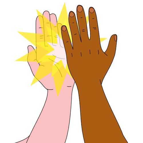 high fives clipart