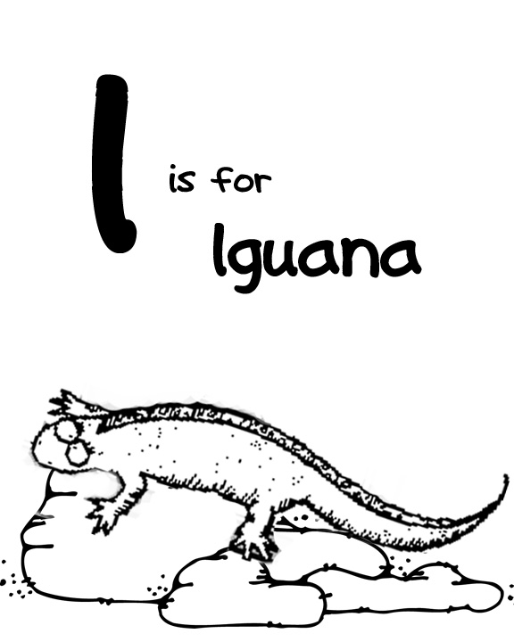 iguana clipart black and white - photo #31