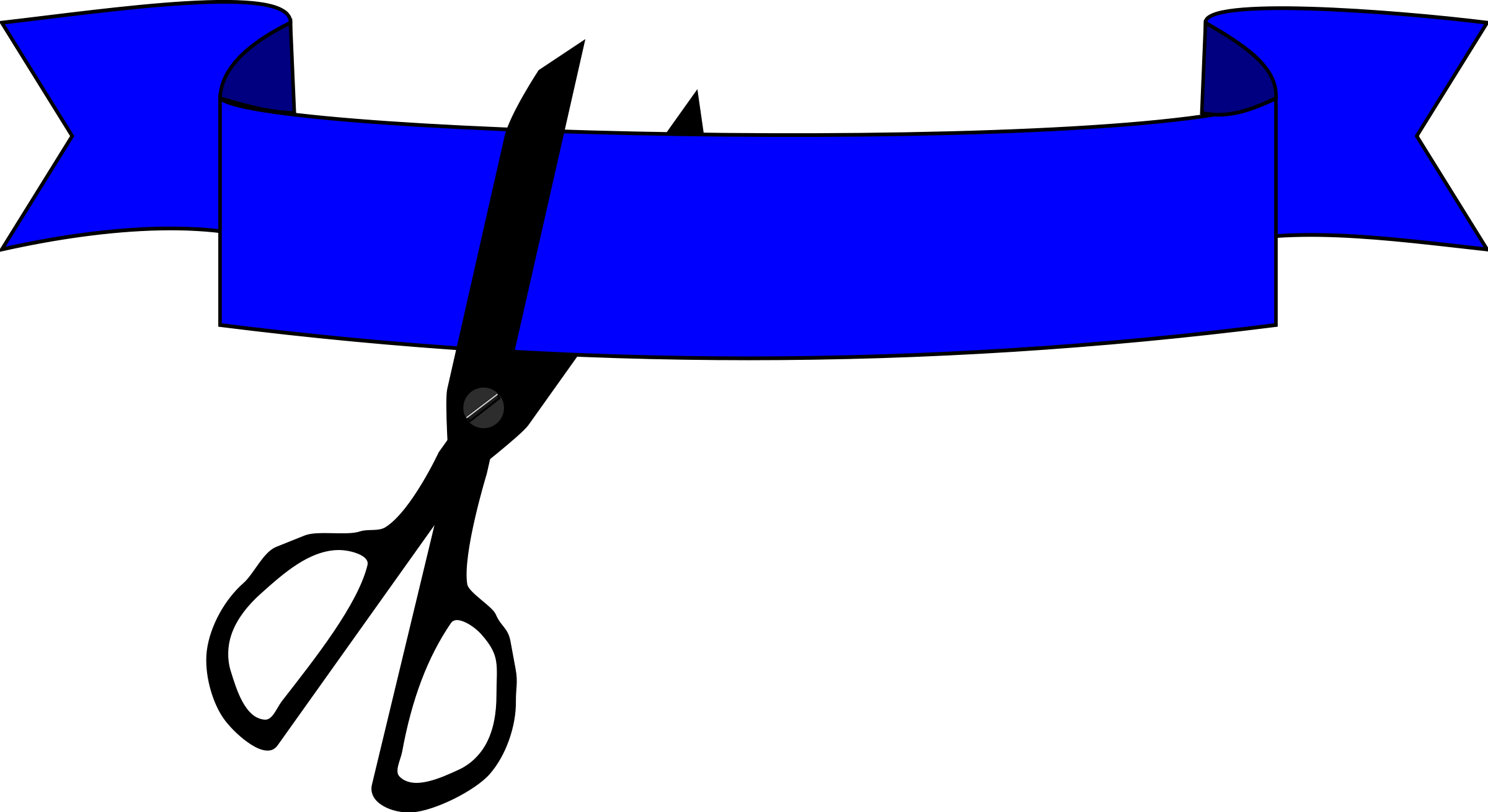 Clip Art Cutting Blue Ribbon Clipart