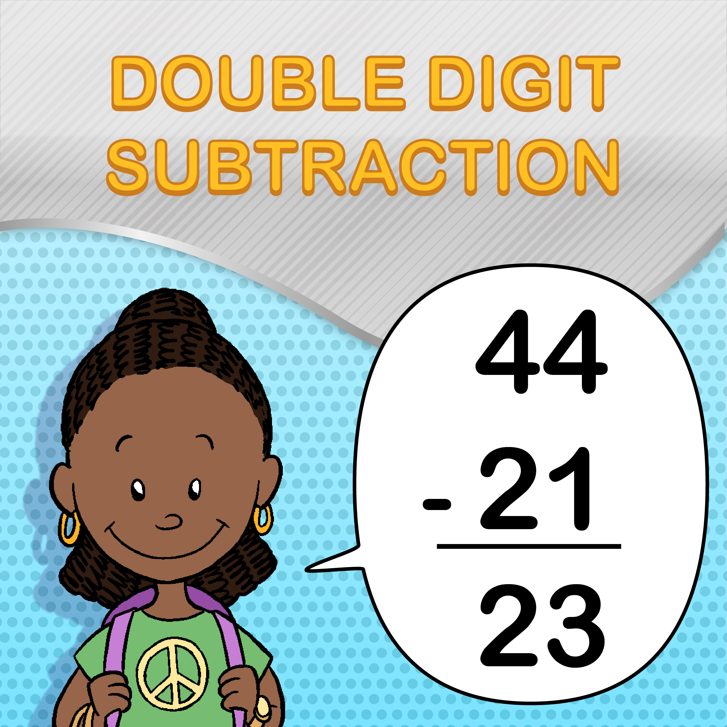 Free coloring pages of double digit subtraction