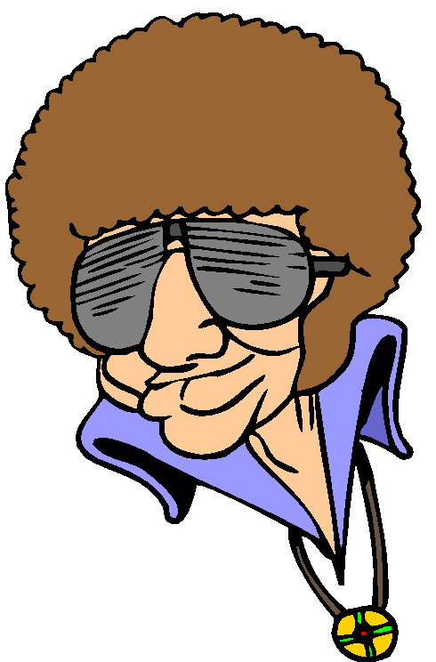 disco hippy 70 s cartoon clipart