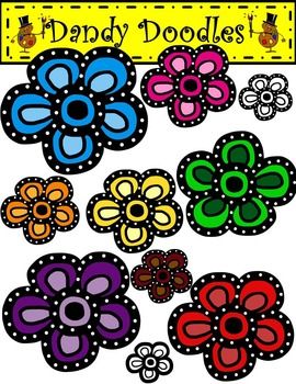 Smiley Flowers Clip Art Freebie! {Graphics for Commercial