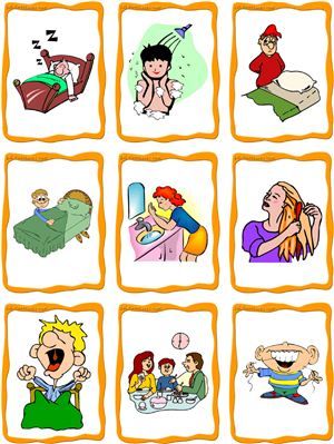 daily routine clipart free