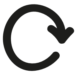 Repeat hand drawn circular arrow symbol vector icon