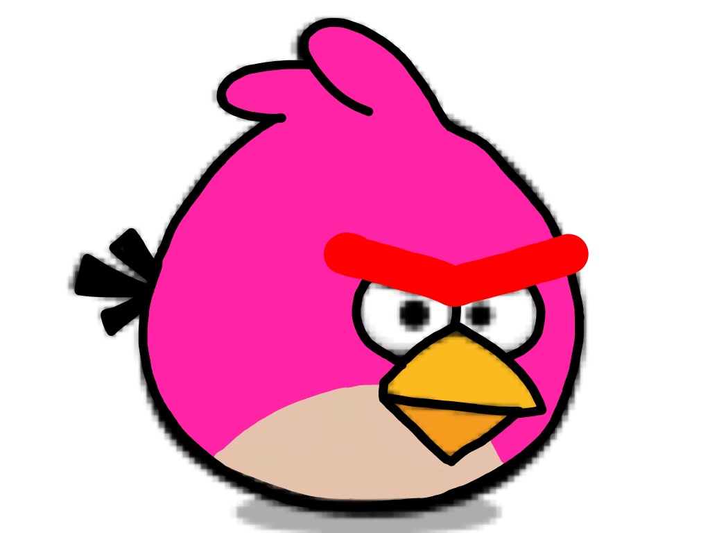 Pink Angry Bird Clipart