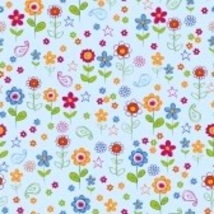 Doodle Flowers Seamless Repeat Pattern Vector Illustration