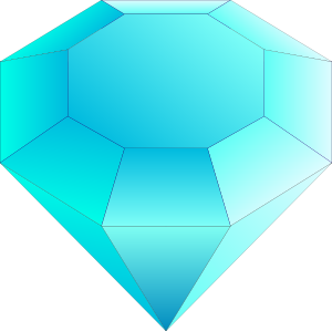 Blue Cut Gemstone