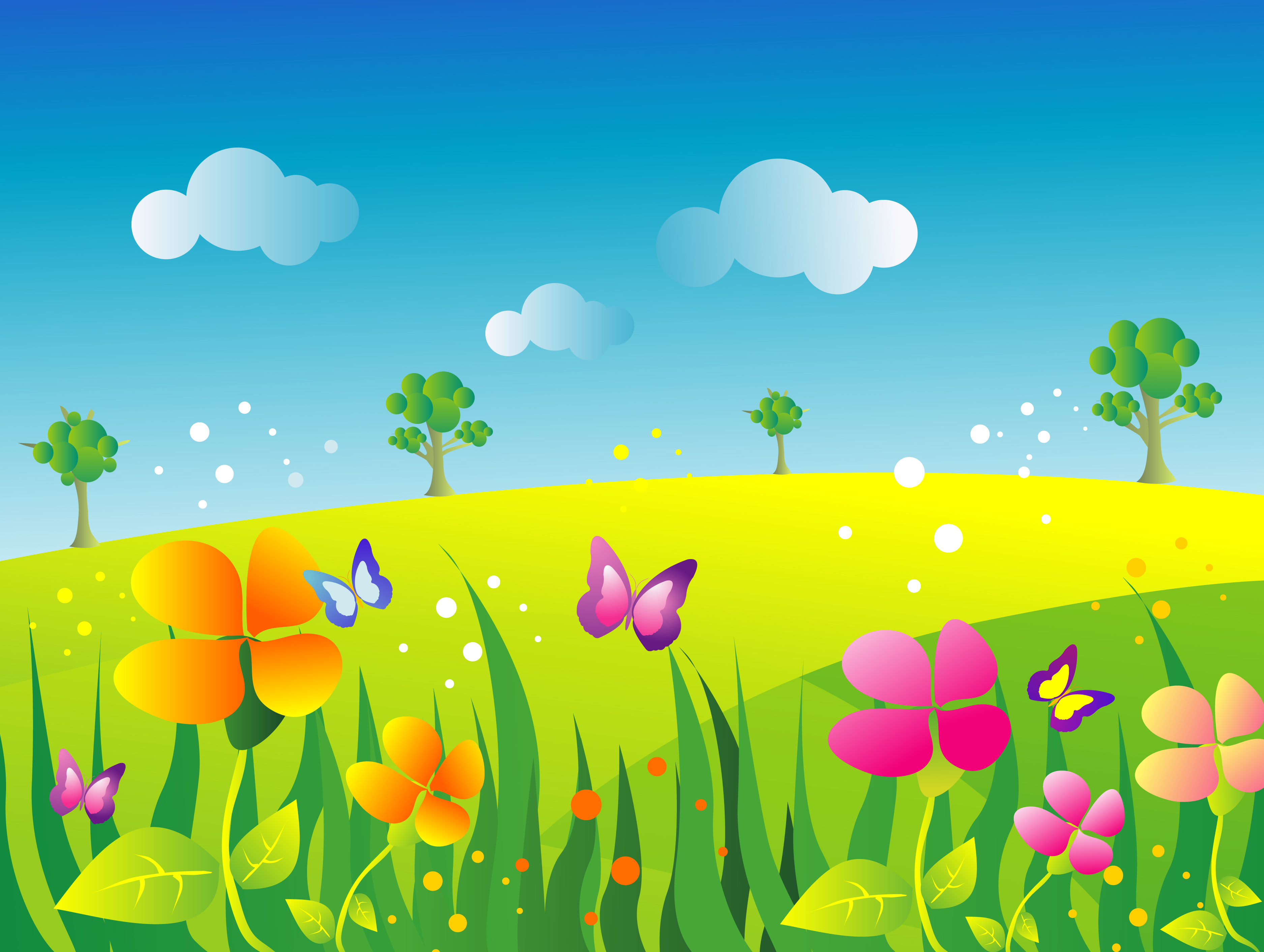 flower meadow clipart - photo #12