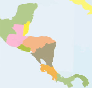 Central America And The Caribbean Political Map Clip Art at Clker