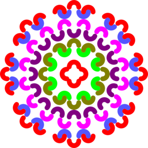 Colorful Flower Decoration Clip Art
