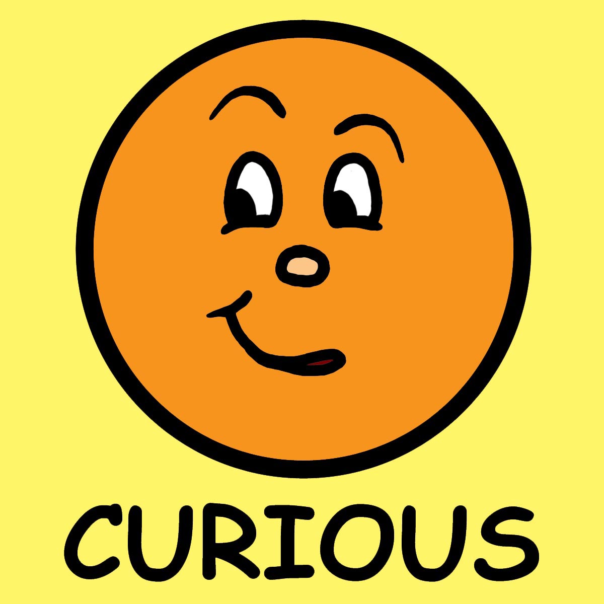 curious expression clipart