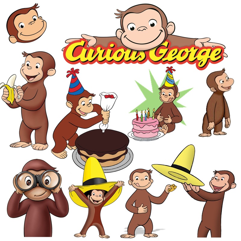 Clip Arts Related To : birthday curious george clipart. 