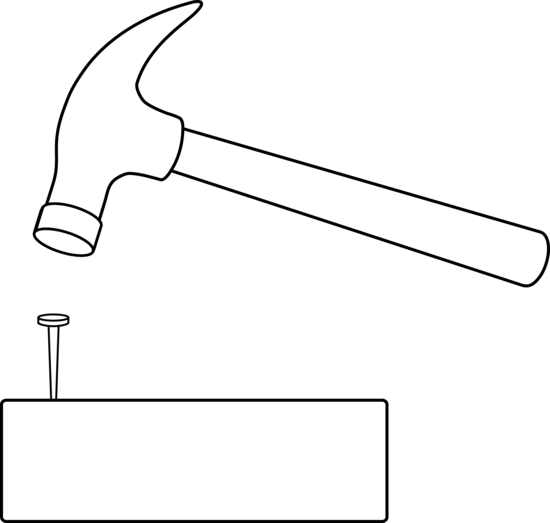 Hammer black and white clipart free clip art image image