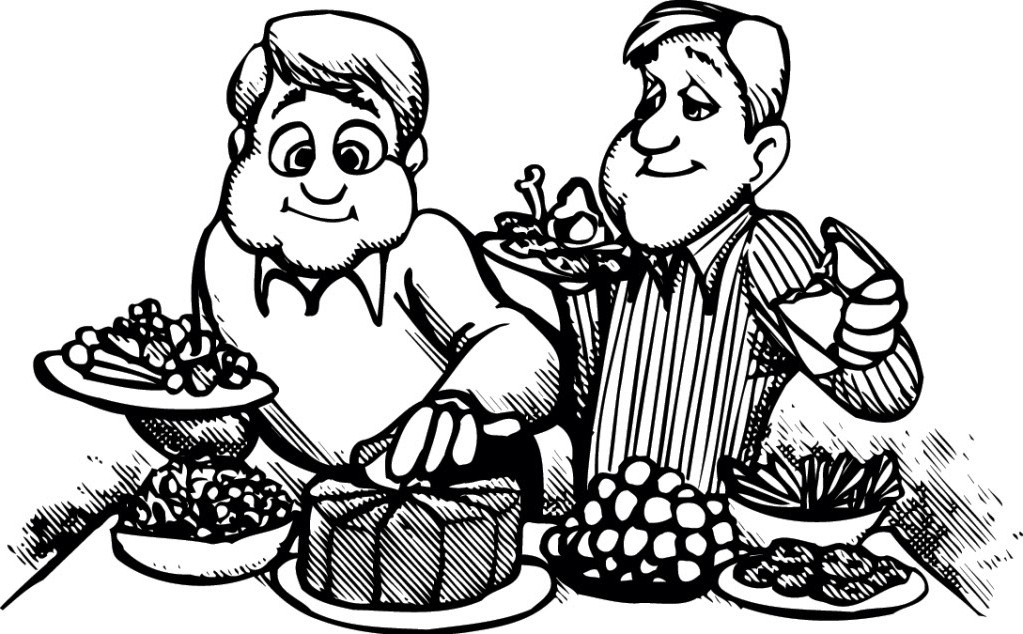 Christmas Meal Clipart Black And White Clip Art Library