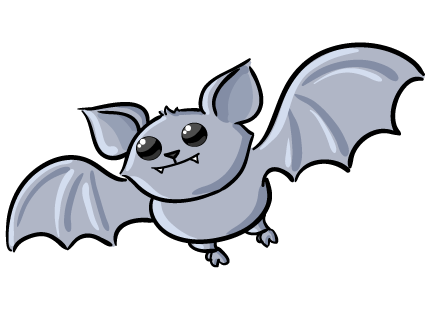 Free cartoon bat clip art image