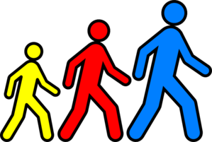 Walking Man Colors 2 Clip Art