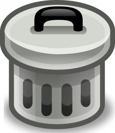 Trash Can With Lid On clip art Free vector in Open office drawing
